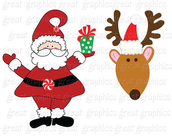 570x456 Clipart Santa And Reindeer Amp Clip Art Santa And Reindeer Images