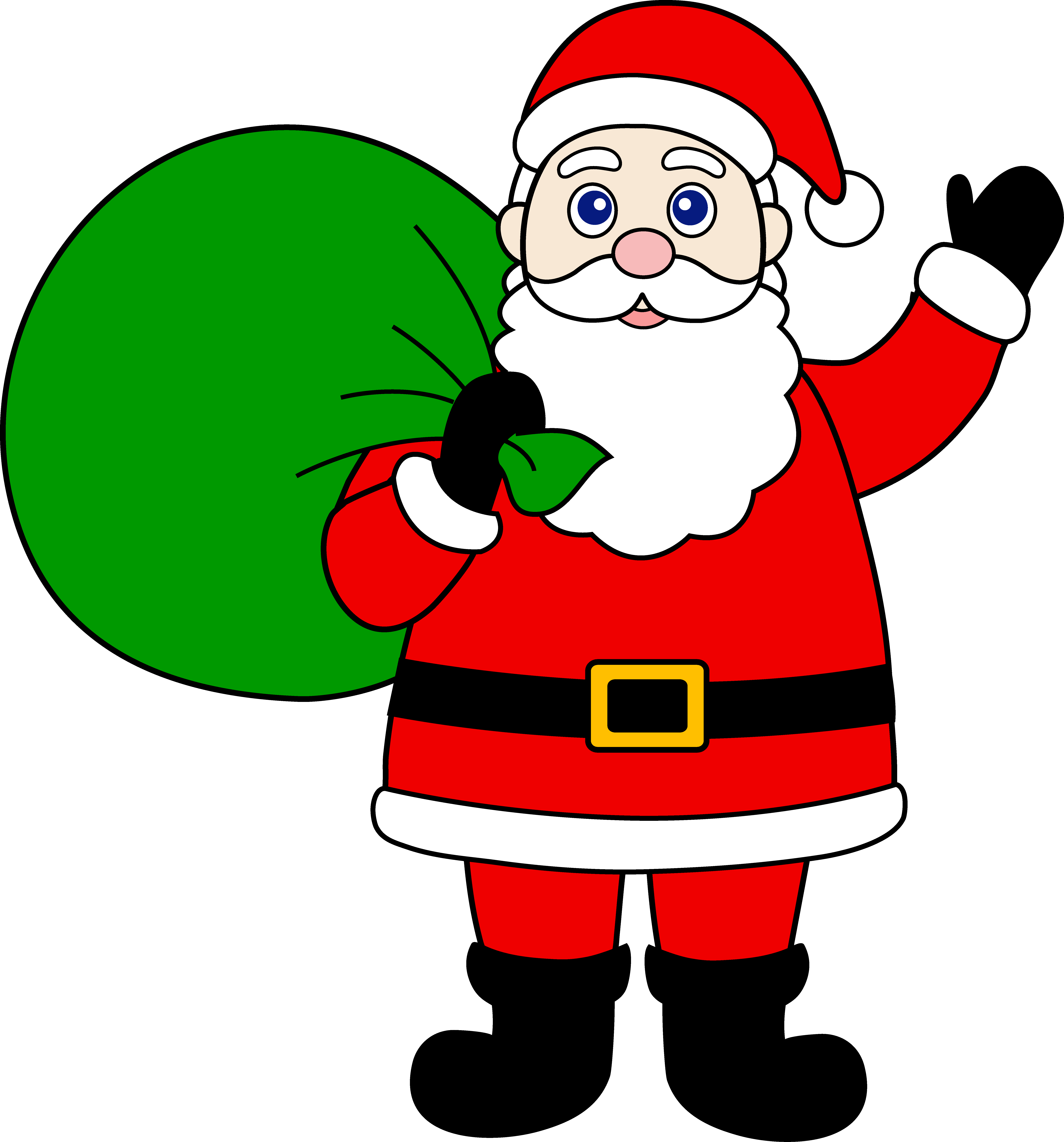7060x7577 Santa Claus Clip Art And Reindeer Clipart Panda