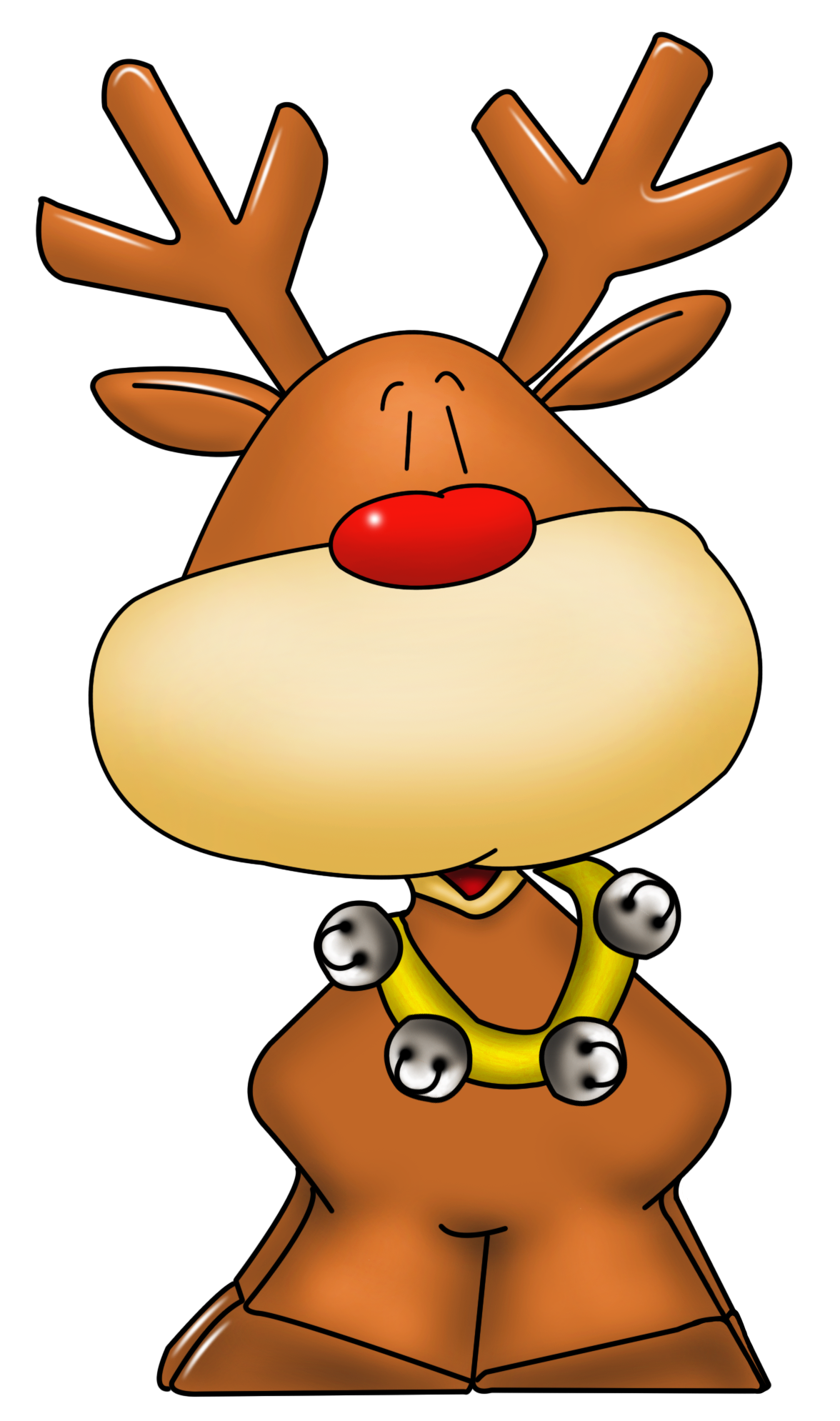 1176x1989 Transparent Santa With Rudolph Clipart