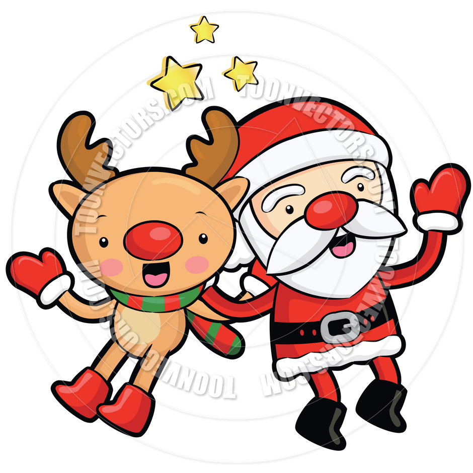 940x940 Clip Art Santa And Reindeer Clip Art