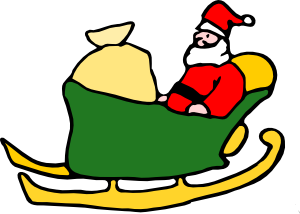 300x214 Fen Santa In His Sleigh Clip Art Free Vector 4vector