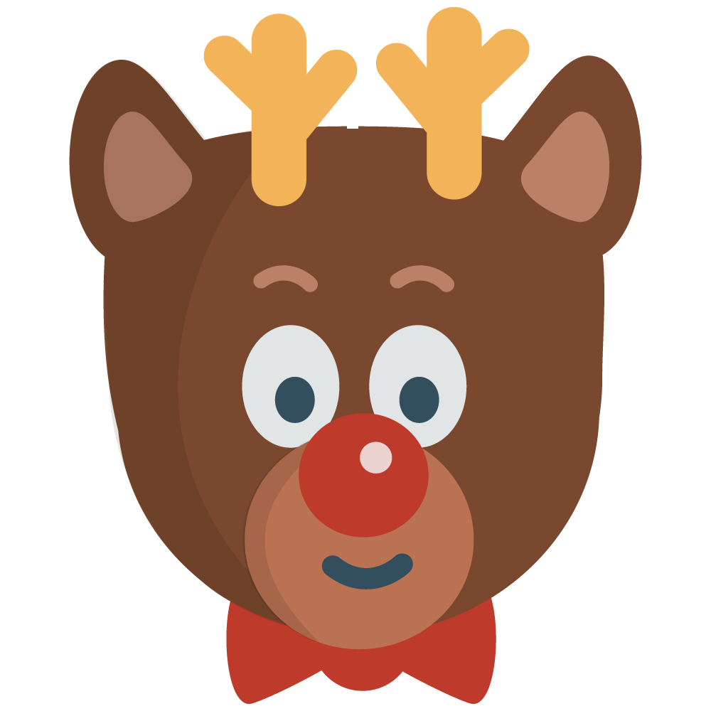 1000x1000 Reindeer Face Clipart