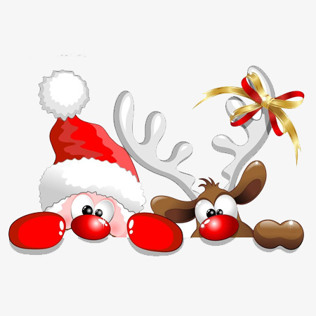 450x450 Santa's Reindeer, Santa Claus, Reindeer, Tummy Png Image