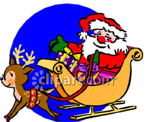 300x243 Santa Claus With A Cute Reindeer