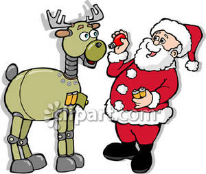 300x254 Santa With A Robot Reindeer
