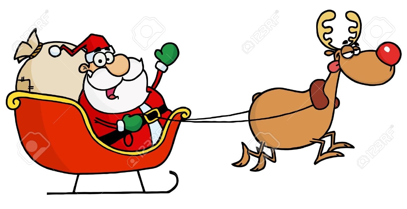 1300x669 Clip Art Santa Sleigh Clip Art