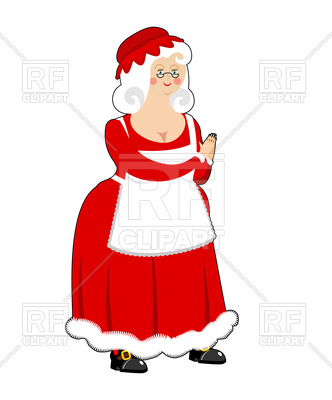 332x400 Mrs. Claus. Wife Of Santa Claus. Royalty Free Vector Clip Art