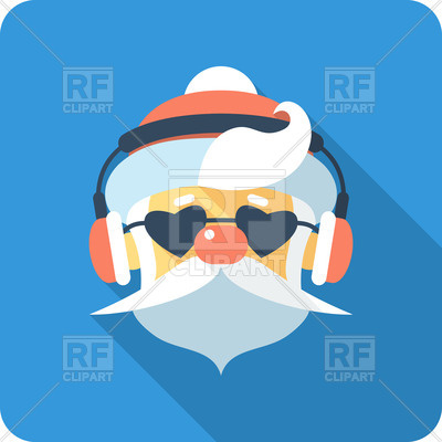 400x400 Hipster Santa Claus Face