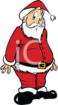 195x350 Picture Of Confused Santa Standing Up With Funny Face In