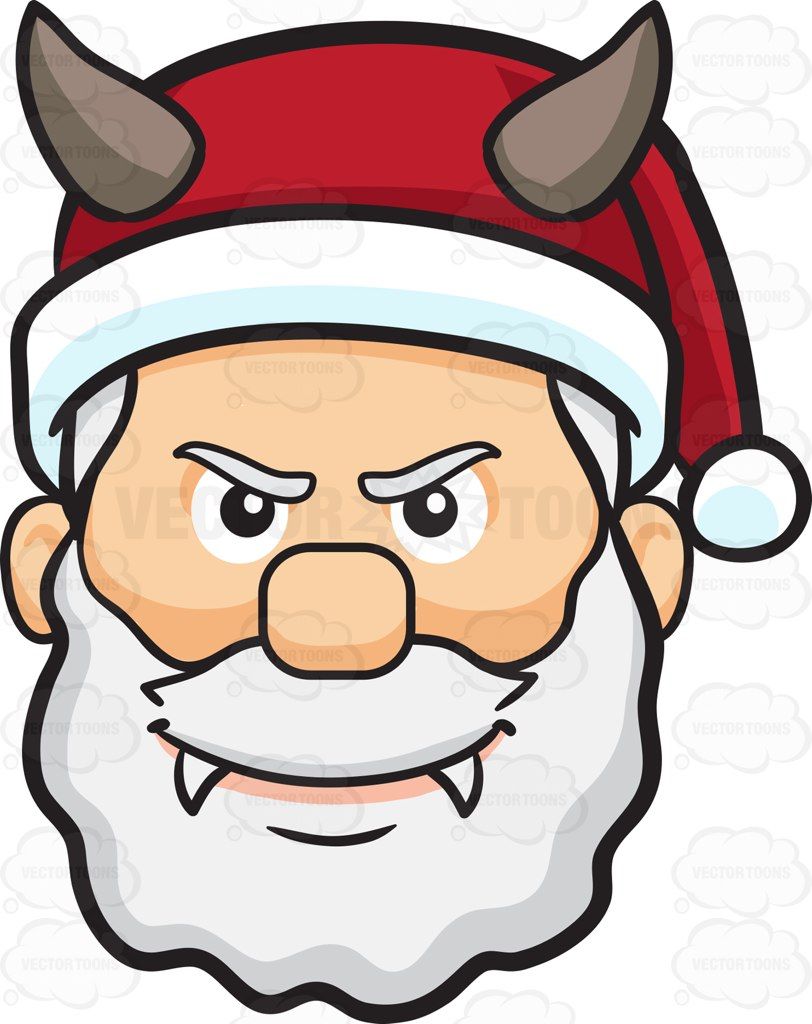 812x1024 A Devilish Face Of Santa Claus