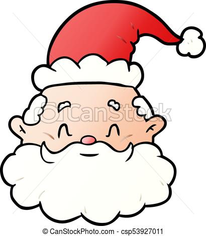 410x470 Cartoon Santa Claus Face Vector Clip Art