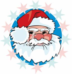 291x300 Christmas Clipart Picture Of Santa's Face