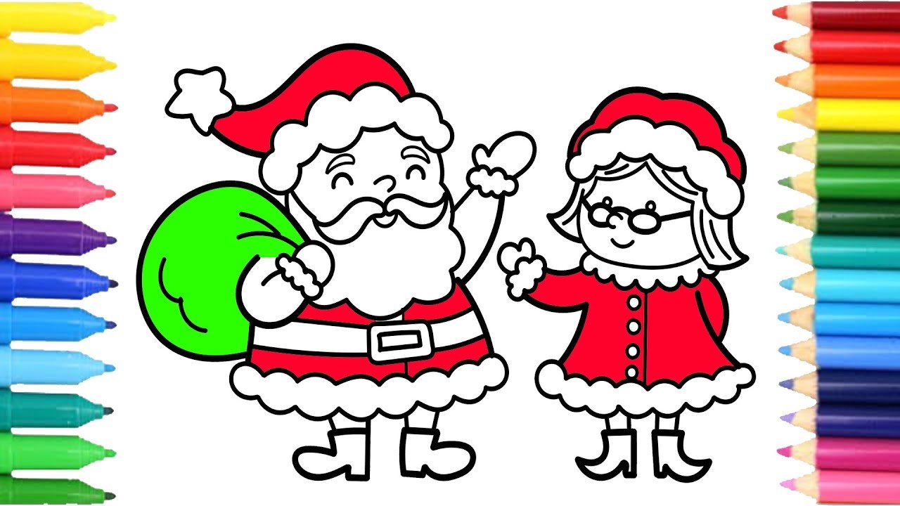 1280x720 How To Draw Santa Claus Goodbye Mrs Claus Christmas Art Colours