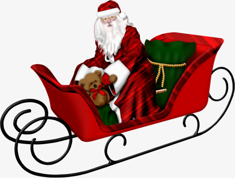 477x362 Christmas Sleigh, Sled, Santa Claus, Christmas Png Image