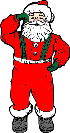 268x506 Free Santa Claus Clipart