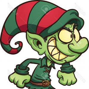 300x300 Photostock Vector Santa Claus Kids Cartoon Elf Helpers