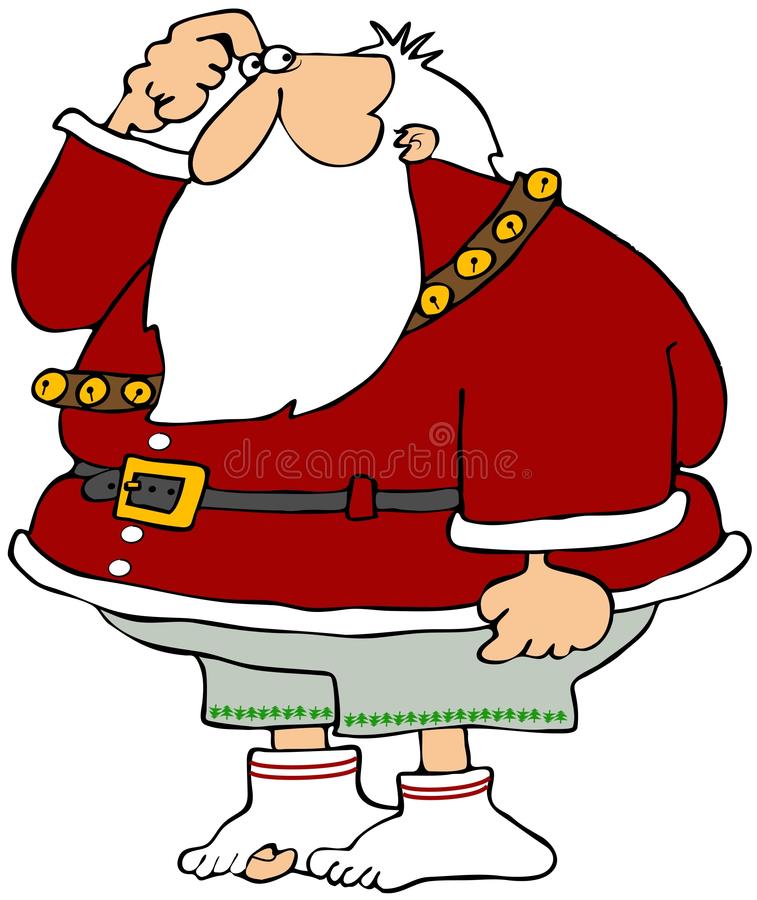 757x900 Santa In His Underwear Clipart Free Amp Santa In His Underwear Clip