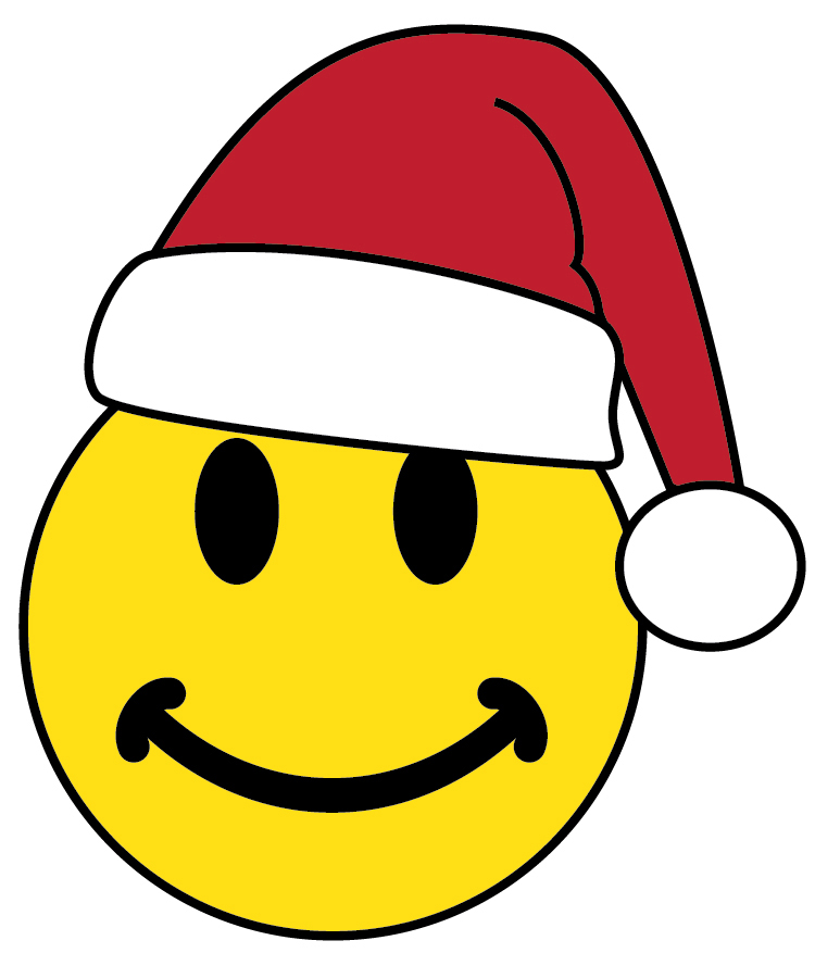 750x877 Christmas Happy Face Clip Art Smiley Face Wearing A Santa Hat