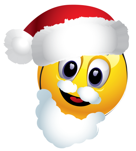450x500 Santa Smiley Face Clipart