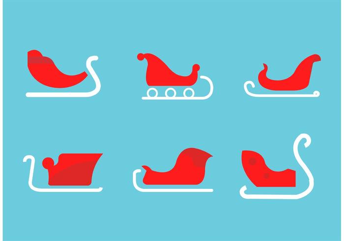 700x490 Santa's Sleigh Vector Set