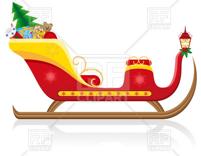 400x311 Santa Claus Christmas Sleigh Gifts