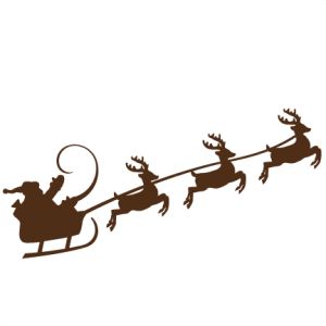 300x300 Santa And Reindeer Clip Art Clipart Collection