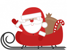 220x165 Free Clip Art Of Santa In A Sleigh