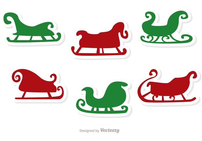 700x490 Santa Sleigh Vector Pack 1