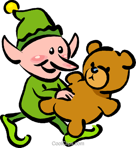 441x480 Santa's Elf Royalty Free Vector Clip Art Illustration Vc016070