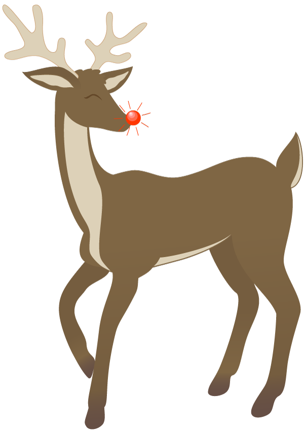 600x851 Free Santa And Rudolph Clipart