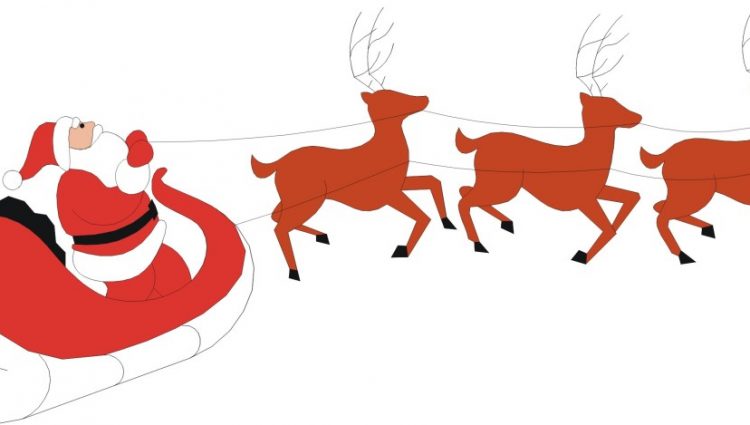 750x425 Santa With Reindeer Santa Reindeer Cliparts Free Download Clip Art