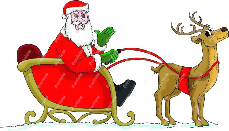 800x459 Santa On Sleigh Fromthesix