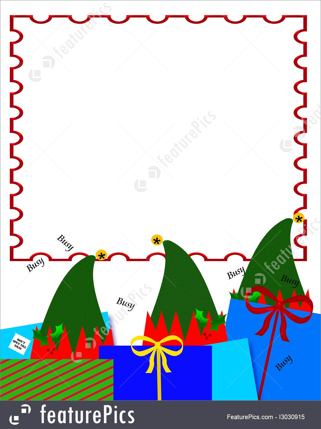 1040x1392 Santa Workshop Stock Illustration I3030915