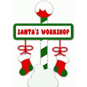 300x300 Silhouette Design Store Santas Workshop Sign Free Svg Invites