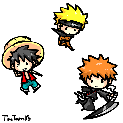 500x500 Chibi Shonen Heroes By Timtam13