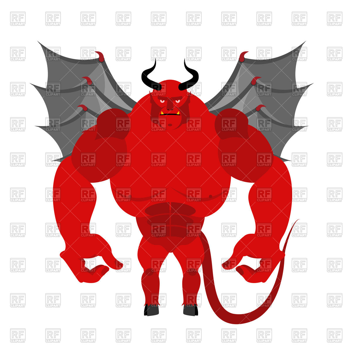 1200x1200 Red Devil With Wings Royalty Free Vector Clip Art Image