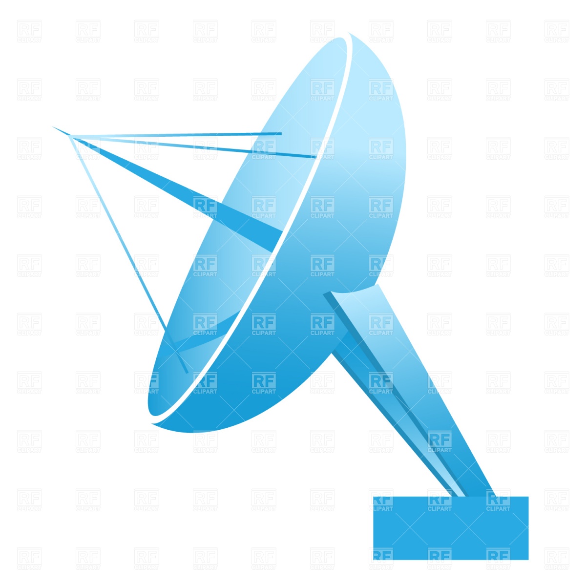 1200x1200 Satellite Dish Royalty Free Vector Clip Art Image