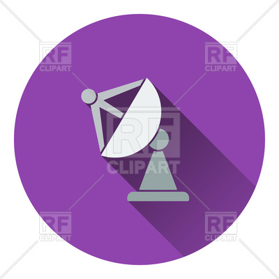 400x400 Satellite Antenna Icon Royalty Free Vector Clip Art Image