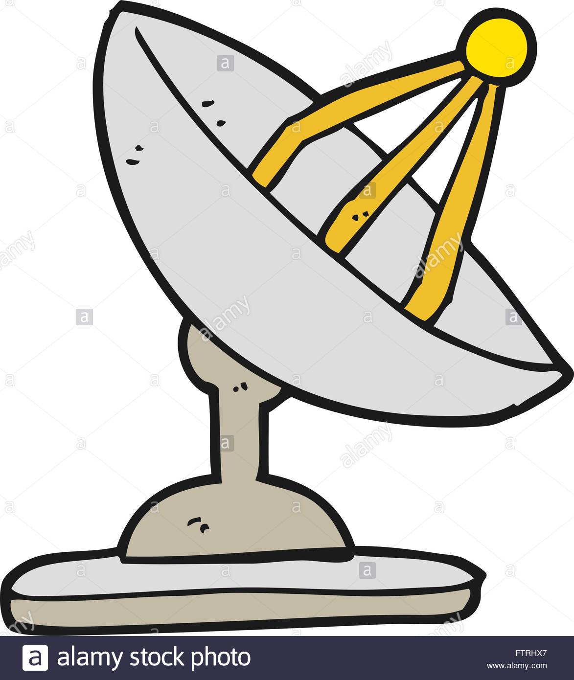 1173x1390 Freehand Drawn Cartoon Satellite Dish Stock Vector Art