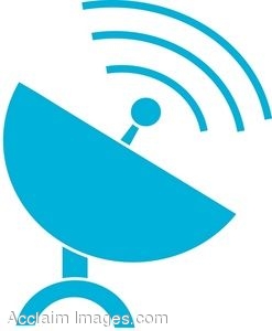 247x300 Clip Art Of A Satellite Dish Icon