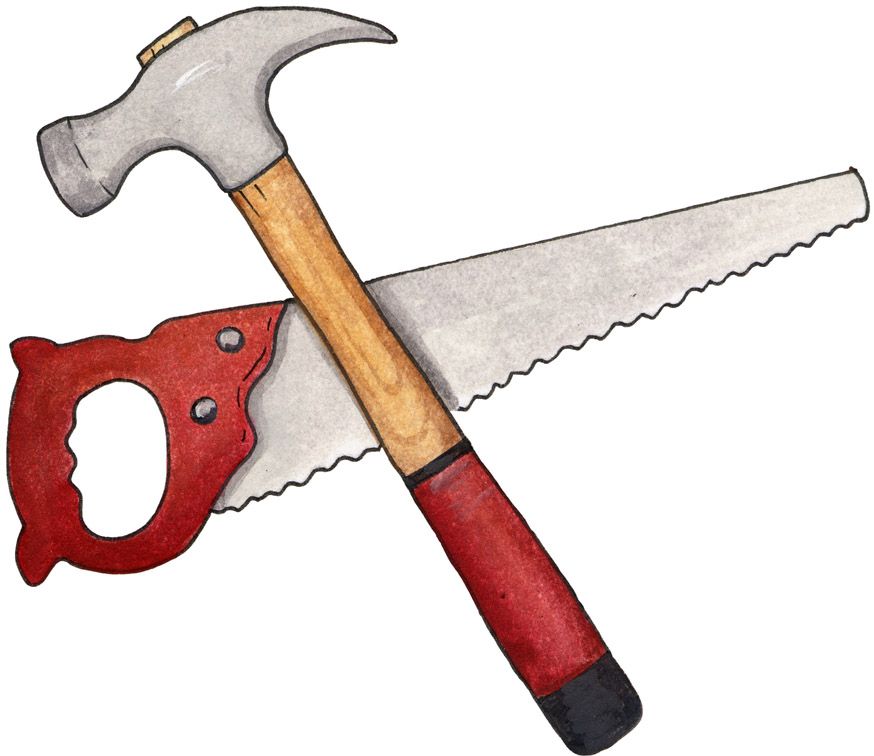 874x756 Hammer And Saw Clip Art Free