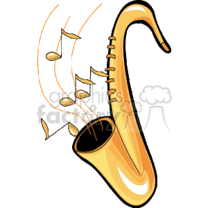 300x300 Royalty Free Cartoon Saxophone 150233 Vector Clip Art Image