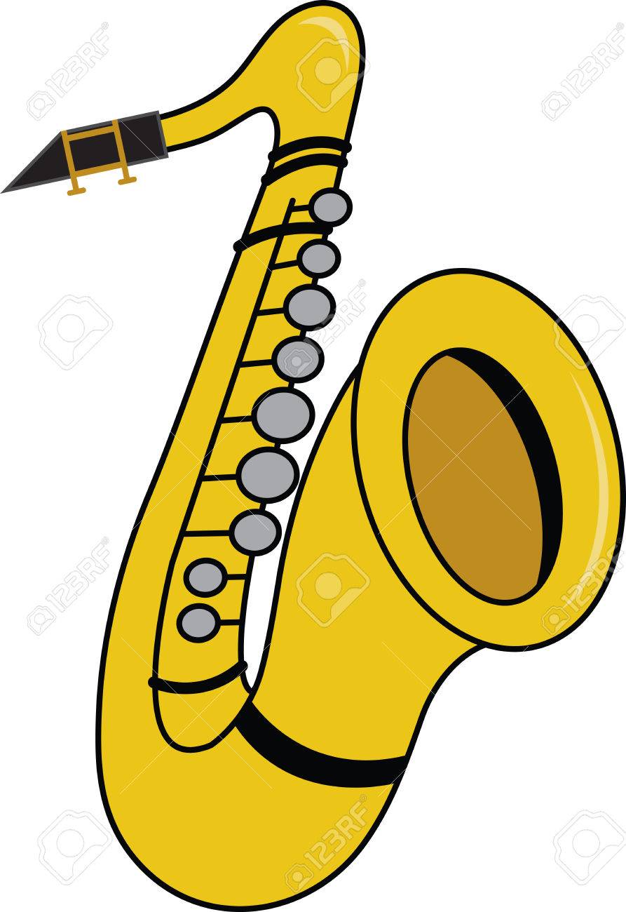 893x1300 Saxophone Clipart Yellow