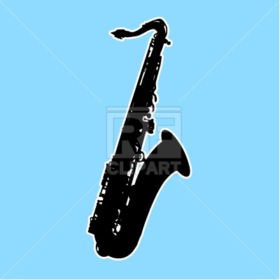 400x400 Saxophone Silhouette Royalty Free Vector Clip Art Image