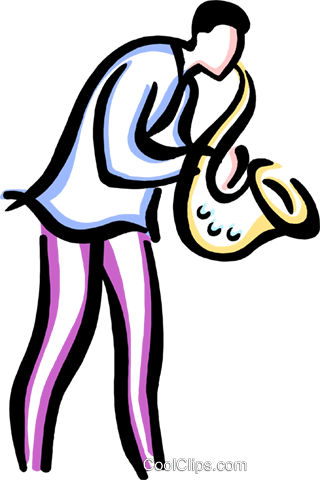 320x480 Man Playing The Saxophone Royalty Free Vector Clip Art