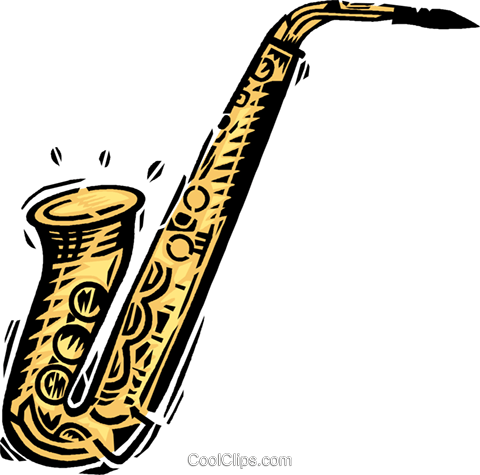 480x475 Saxophone Royalty Free Vector Clip Art Illustration Vc020699