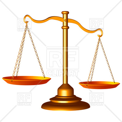 400x400 Golden Scales Of Justice Royalty Free Vector Clip Art Image