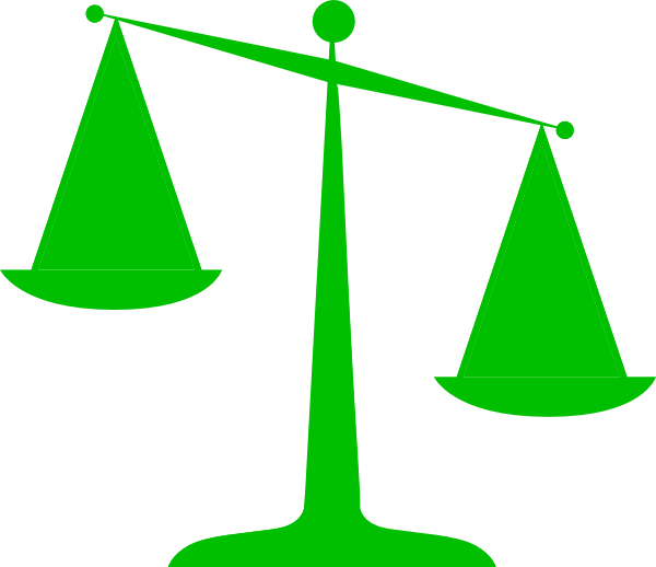 600x518 Scales Of Justice (Green) Svg Clip Arts Download