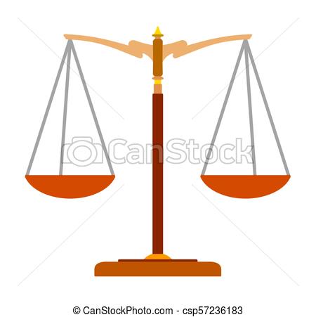 450x451 Colorful Flat Icon Of Scales Of Justice. Law Balance Symbol