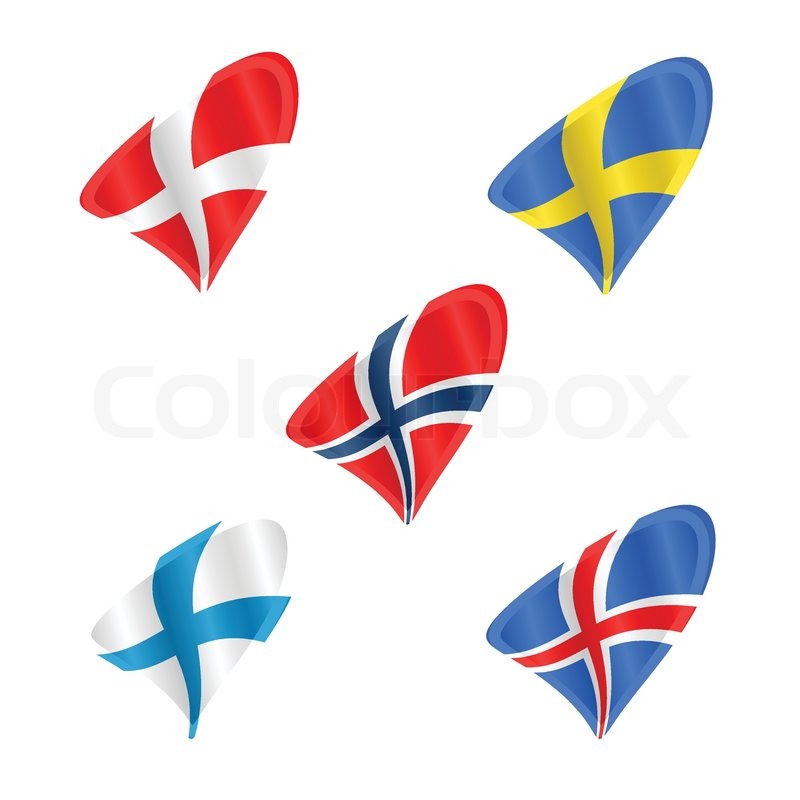 800x800 Official Flags Of The Scandinavian Countries, Denmark, Sweden